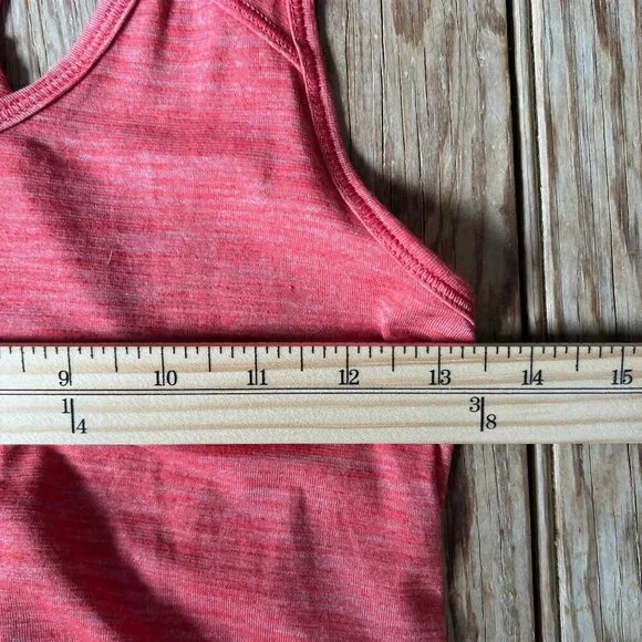 Lululemon Heathered Red Orange Essential Tank Top Womens Size 2 - Picture 9 of 10